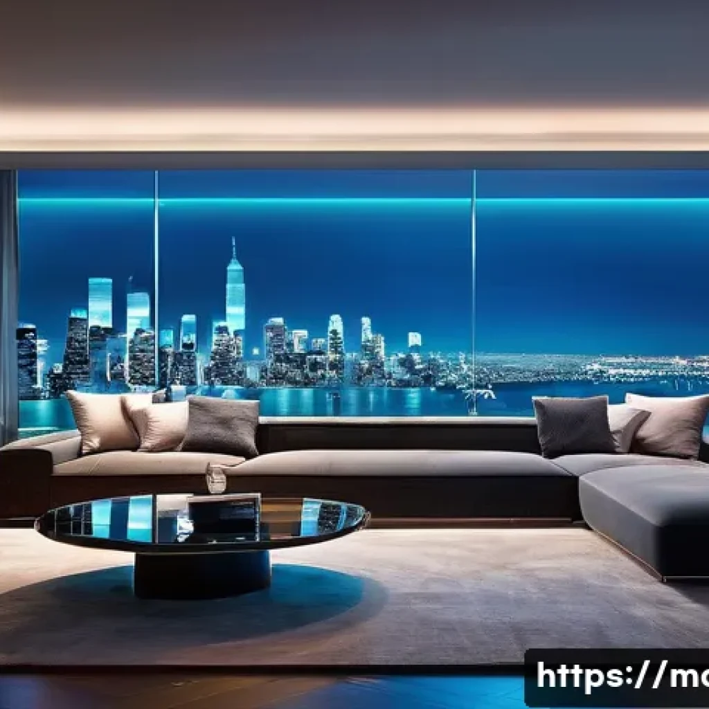 미디어기술사와 스마트홈 기술 - **Prompt 1: "The Ultimate Immersive Living Room Transformation"**
A sleek, modern living room at...